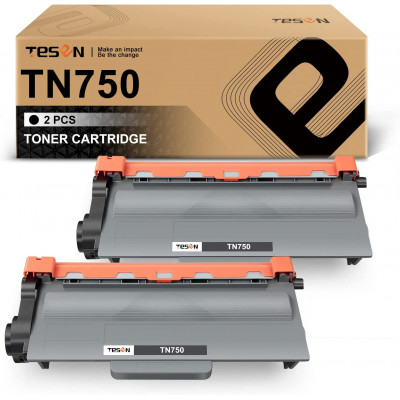 TN750 TESEN Compatible Toner Cartridge Replacement - 2 Packs